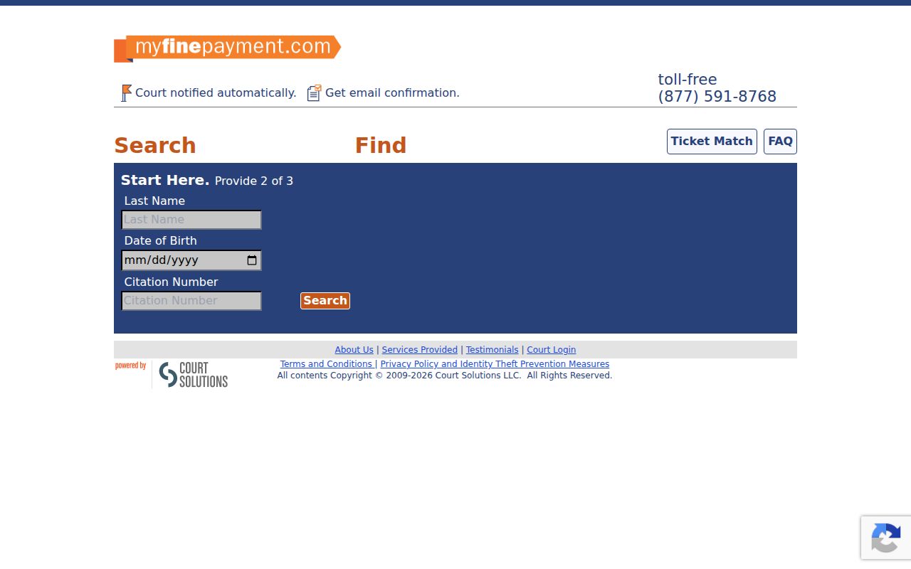 St. Francis County traffic warrant citation search fields