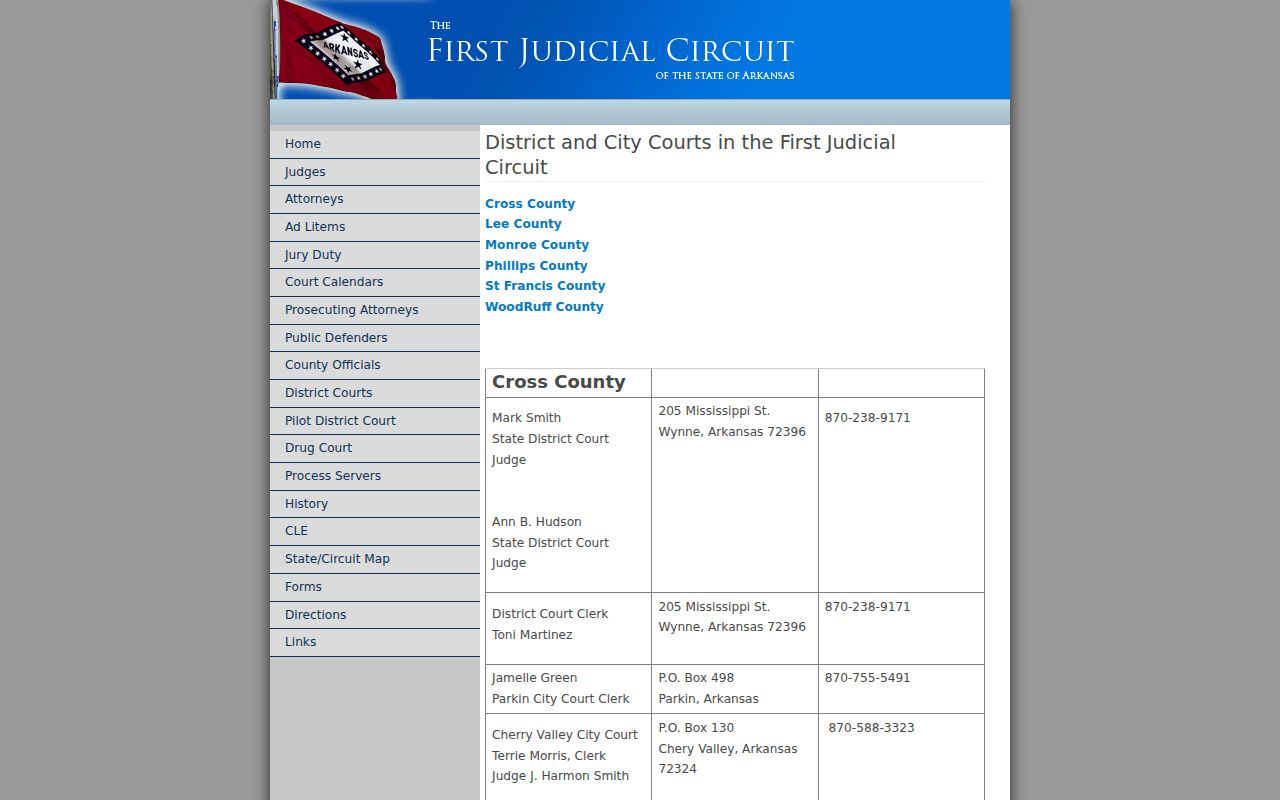 St. Francis County municipal warrant routing for Madison and Palestine